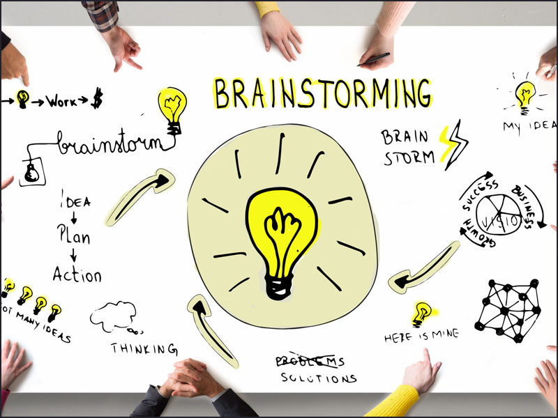 Brainstorm là việc động não để lên ý tưởng, tìm các giải pháp cho một vấn đề nào đó